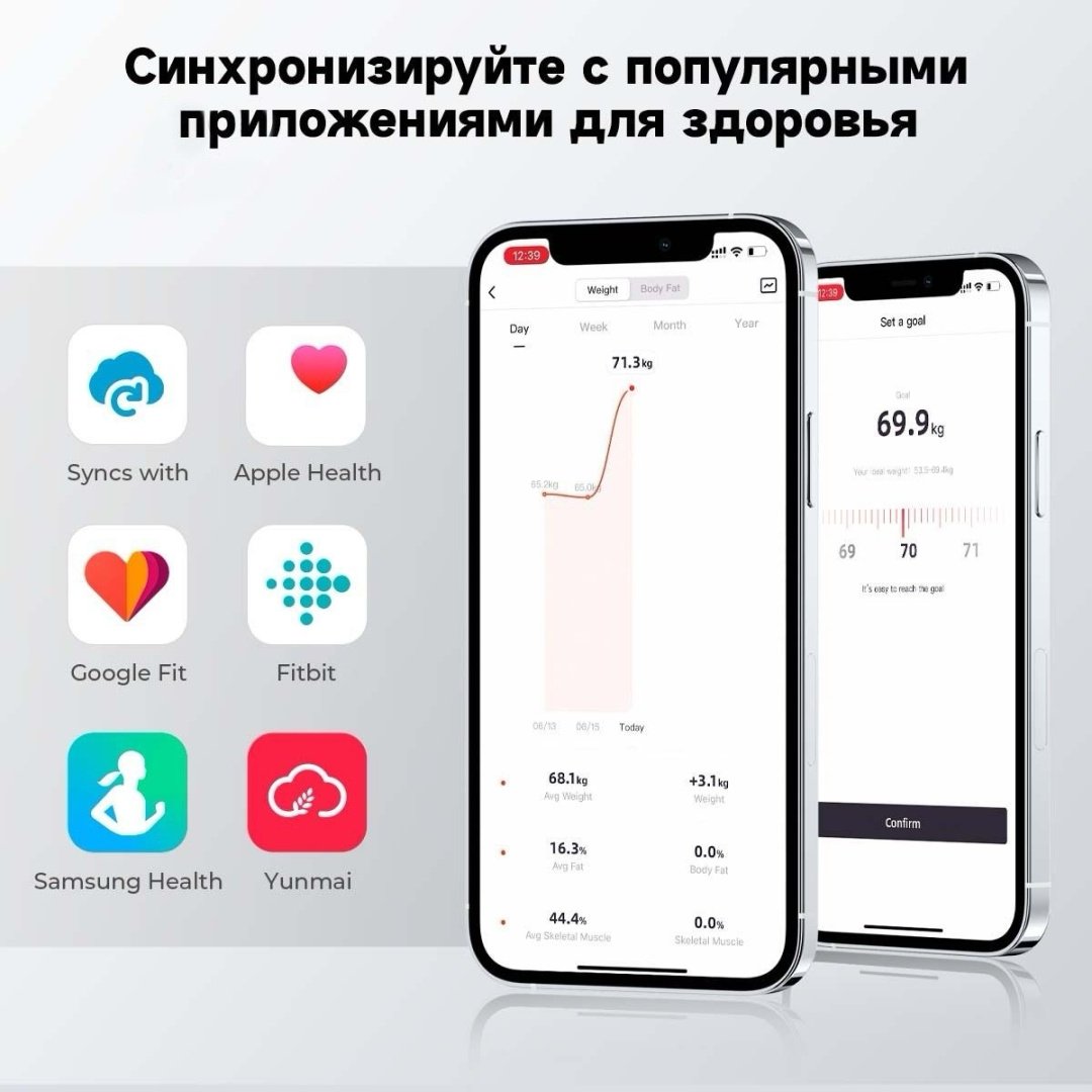 Напольные весы Yunmai электронные YMBS-M268 до 150 кг - ForteMarket Напольные весы Yunmai электронные YMBS-M268 до 150 кг купить,0