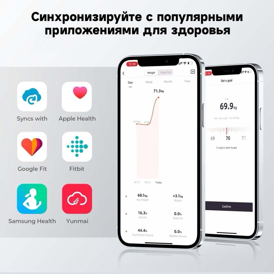 Напольные весы Yunmai электронные YMBS-M268 до 150 кг купить,13990