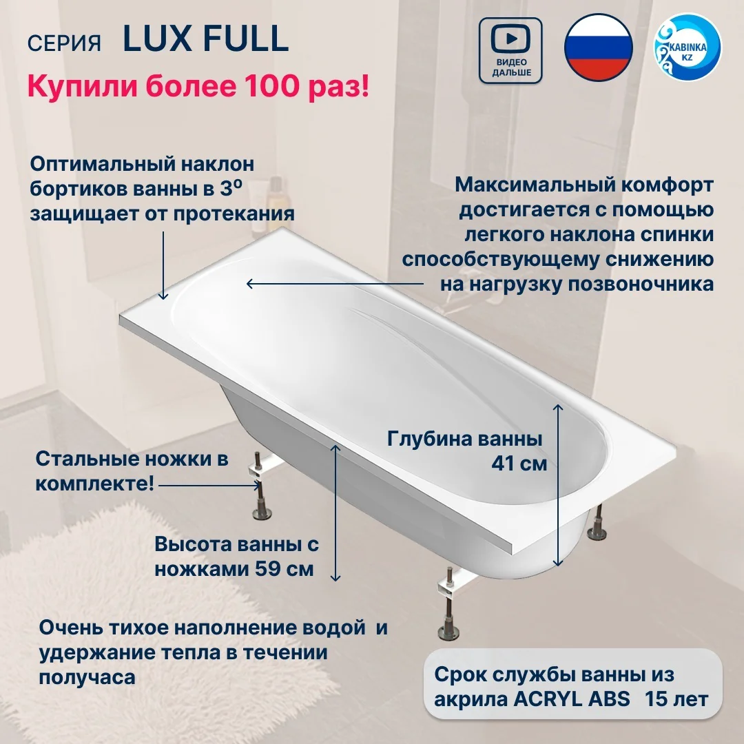 Ванна Domani-Spa Standard 160x70x41см   купить,NaN