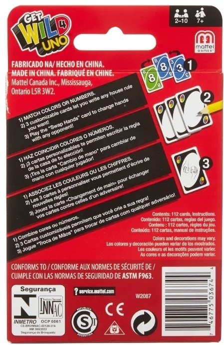 Настольная игра UNO W2087 купить,0