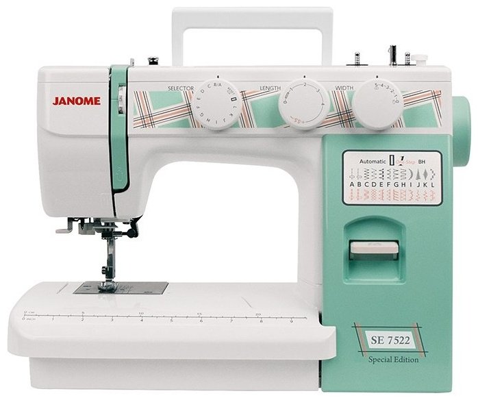 Швейная машина Janome SE 7522 белый, зеленый - ForteMarket Швейная машина Janome SE 7522 белый, зеленый купить,0