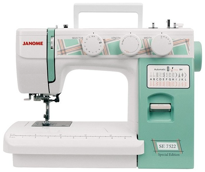 Швейная машина Janome SE 7522 белый, зеленый купить,NaN