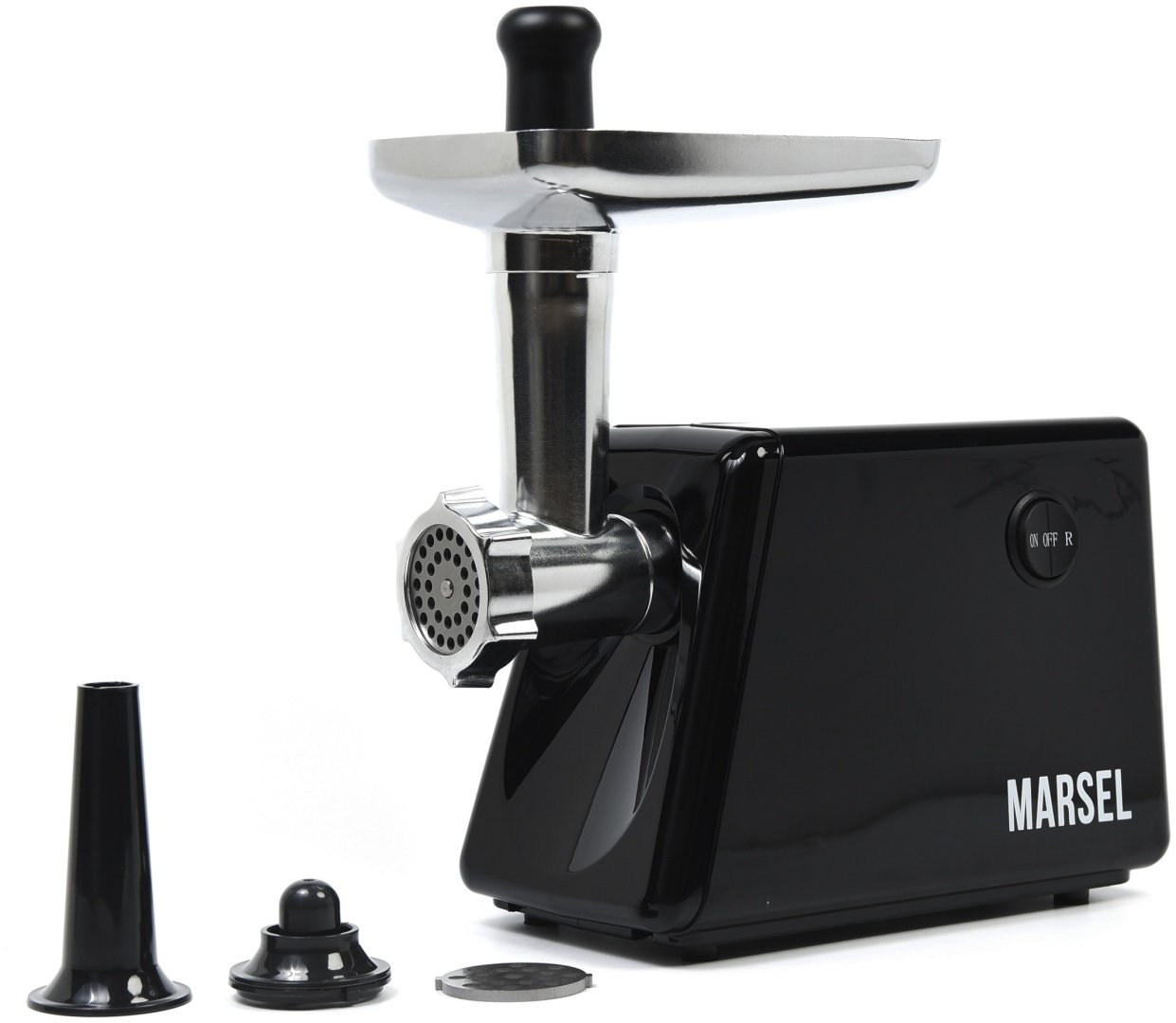 Мясорубка MARSEL MG-01-LUXE черный купить,NaN