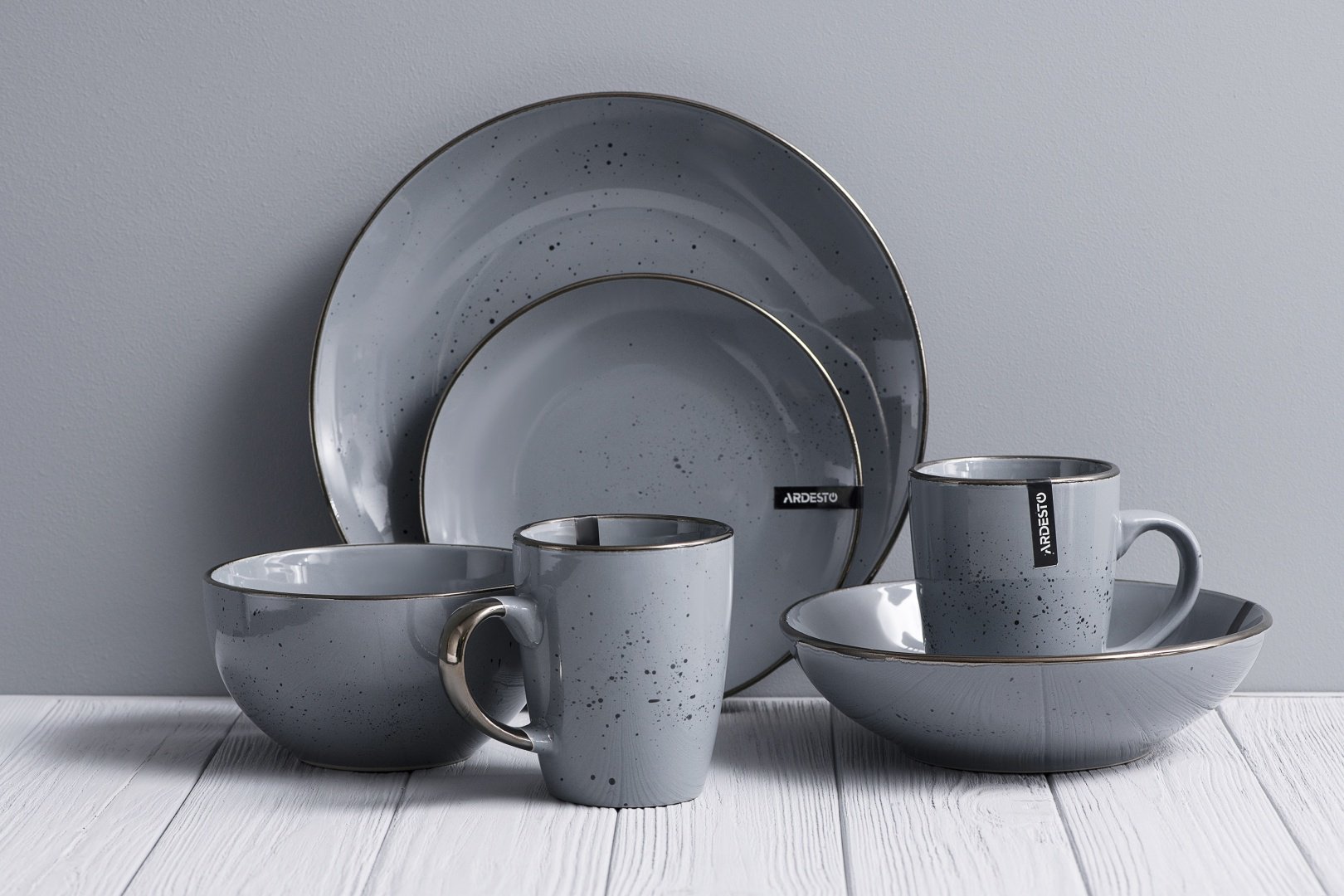 Ardesto тарелка Ardesto Bagheria AR2919GREY 19 см 1 шт, керамика - ForteMarket Ardesto тарелка Ardesto Bagheria AR2919GREY 19 см 1 шт, керамика купить,0