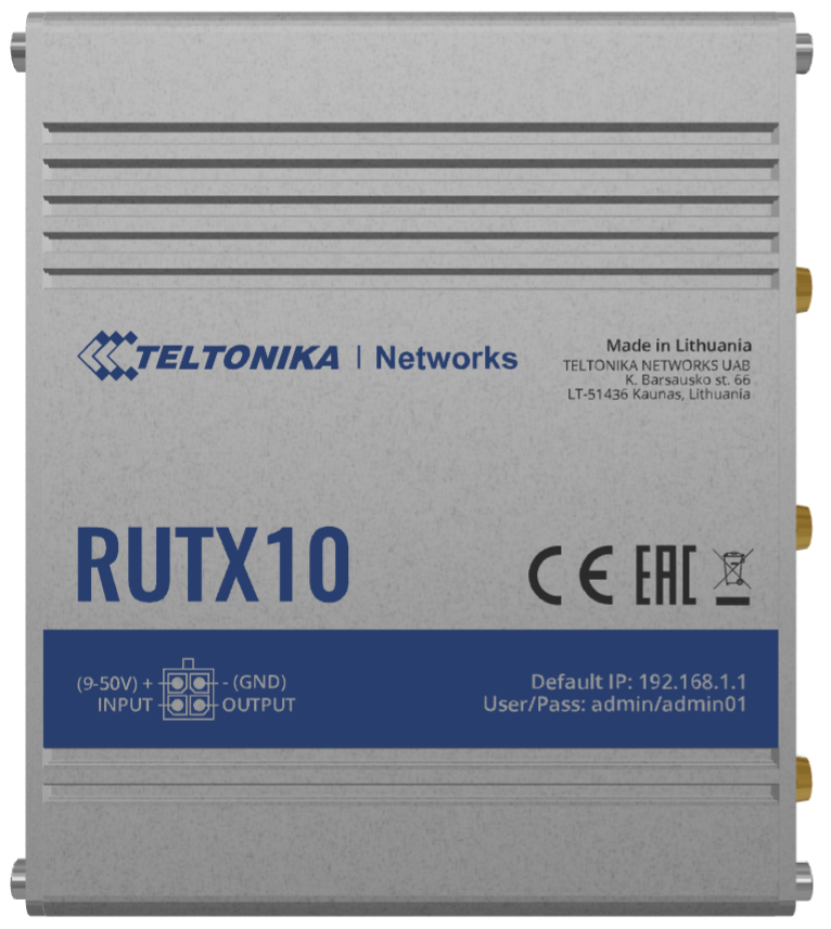 Маршрутизатор Teltonika RUTX10 RUTX10000000 серый