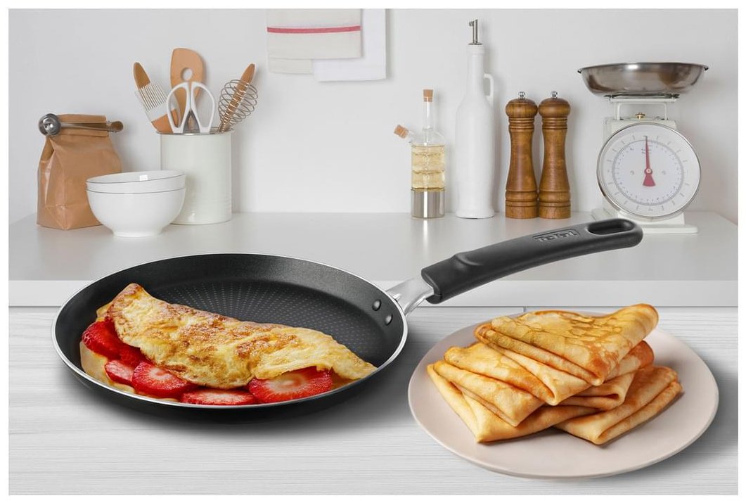 Блинная сковорода Tefal Strenght 22 см с антипригарным покрытием, алюминий - ForteMarket Блинная сковорода Tefal Strenght 22 см с антипригарным покрытием, алюминий купить,0