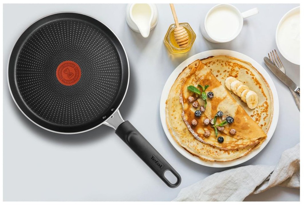 Блинная сковорода Tefal Strenght 22 см с антипригарным покрытием, алюминий - ForteMarket Блинная сковорода Tefal Strenght 22 см с антипригарным покрытием, алюминий купить,0
