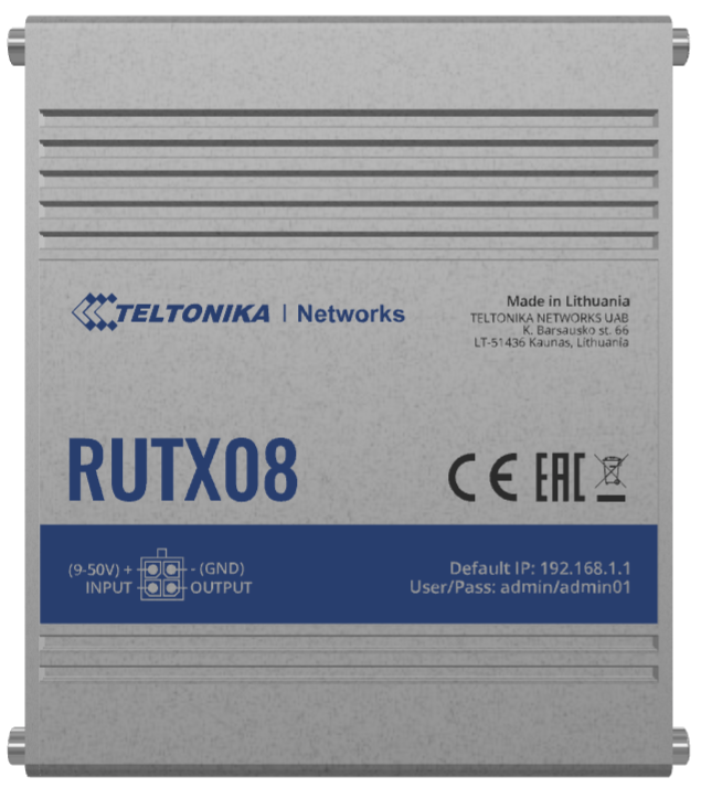 Маршрутизатор Teltonika RUTX08 RUTX08000000 серый