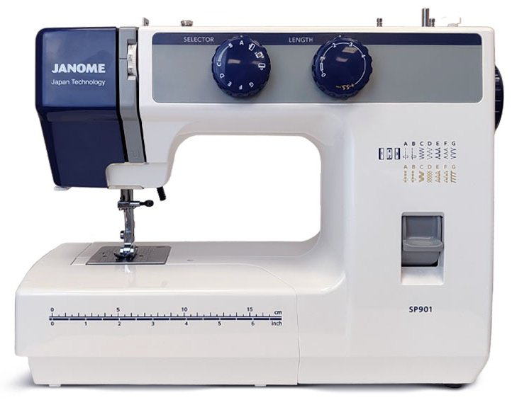 Швейная машина Janome JANOME SP901 белый, синий купить,NaN