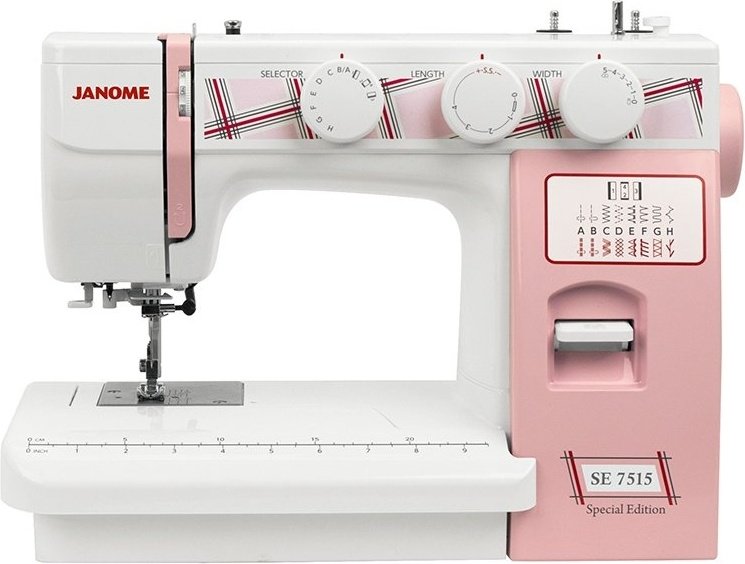 Швейная машина Janome SE 7515 белый, розовый