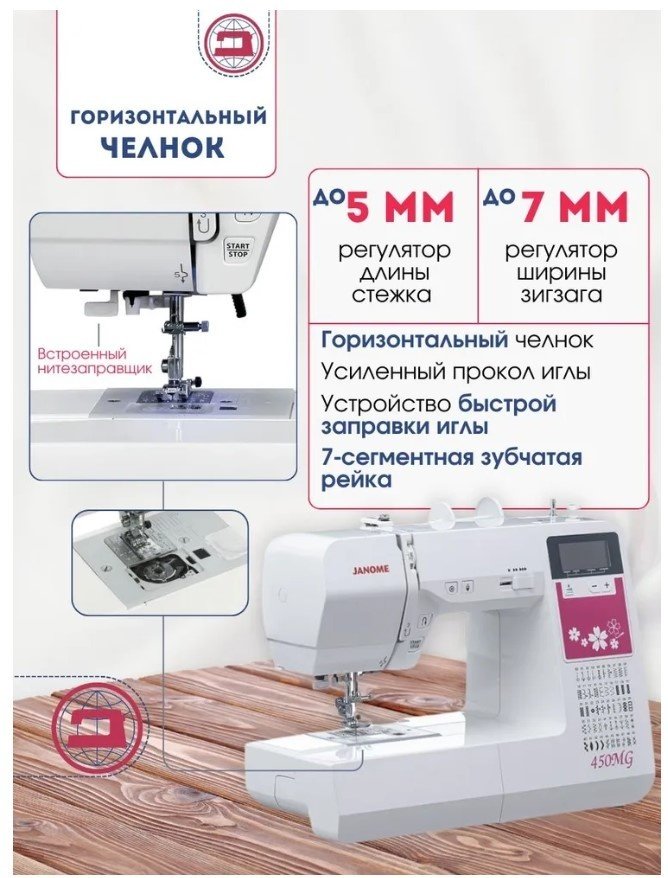 Швейная машина Janome 450MG белый - ForteMarket Швейная машина Janome 450MG белый купить,0