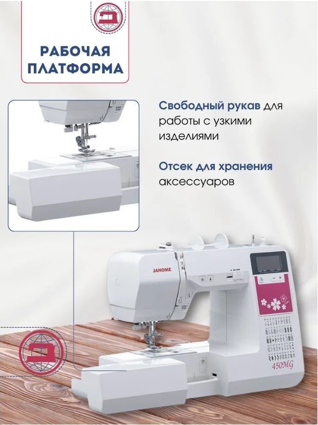 Швейная машина Janome 450MG белый - ForteMarket Швейная машина Janome 450MG белый купить,0