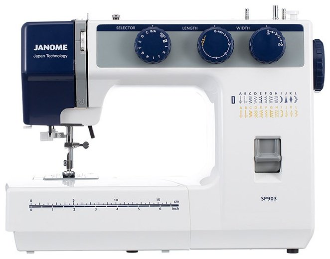 Швейная машина Janome SP903 белый, синий