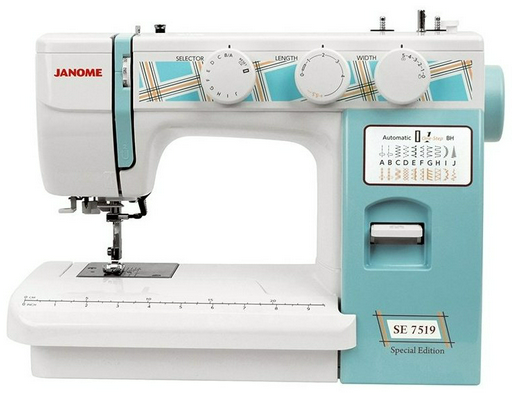 Швейная машина Janome SE 7519голубой белый, голубой