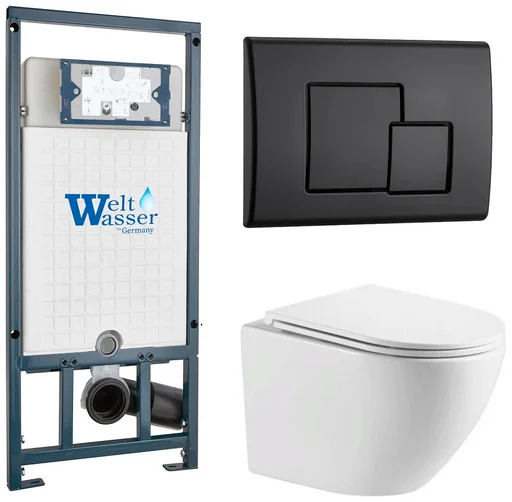 Инсталляция комплект WeltWasser MM50780 MARBERG 507 + MERZBACH 043 MT-WT + MAR 507 SE MT-BL белый