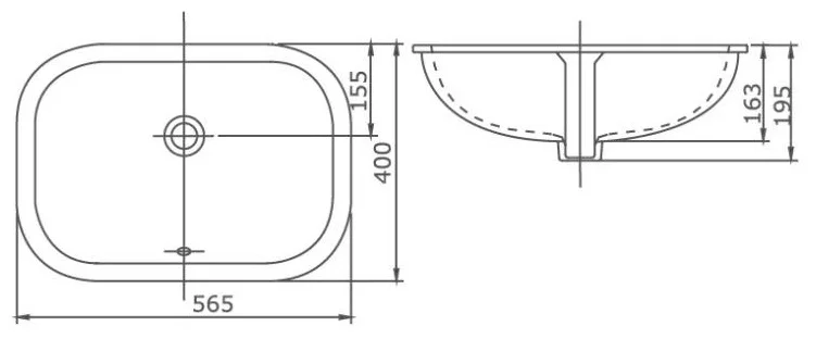 Раковина SSWW CL3080 56.5х40х19.5см белый