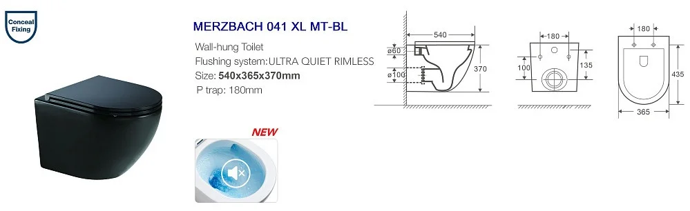 Инсталляция комплект WeltWasser MM50756 MARBERG 507 + MERZBACH 041 XL MT-BL + MAR 507 SE MT-BL черный