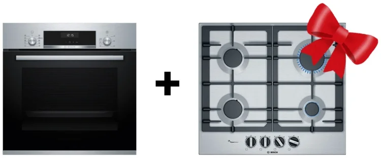 Духовой шкаф Bosch HBJ558YS3Q + варочная поверхность Bosch PCP6A5B90M Black-Silver