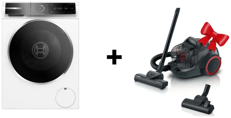 Стиральная машина Bosch Bosch WGB24400ME White + пылесос Bosch BGS21WPOW Black