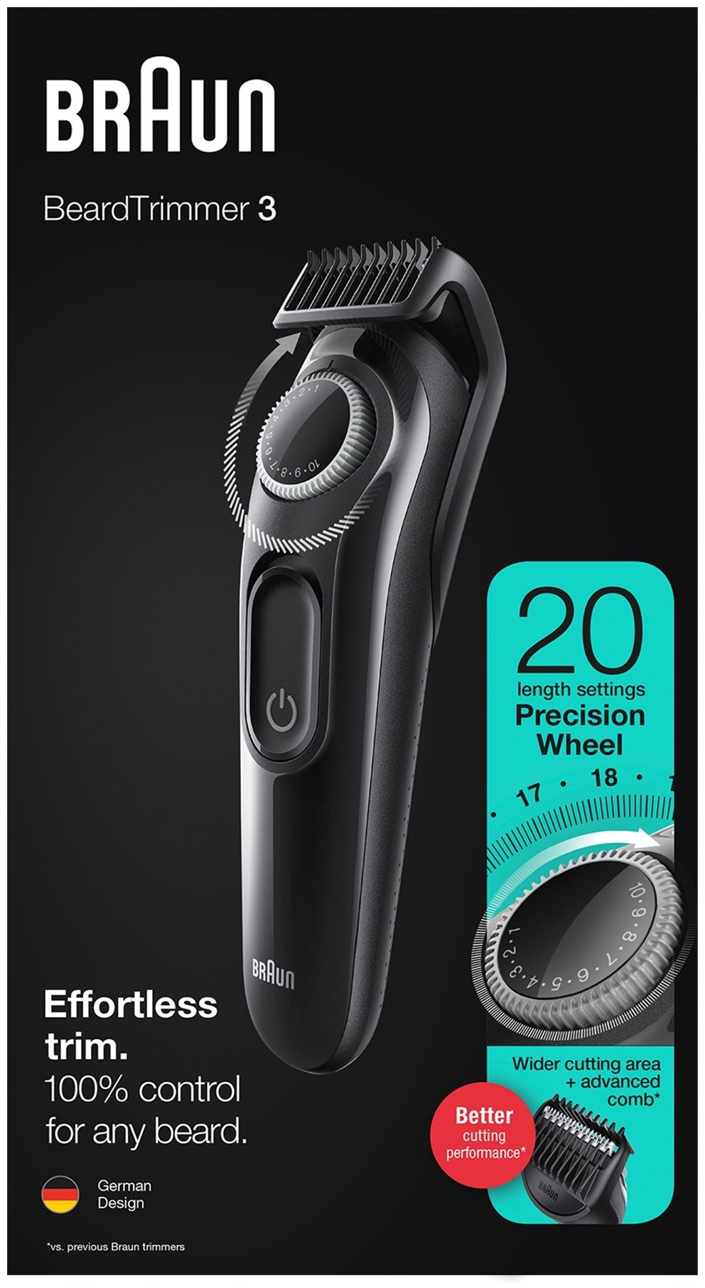 Braun триммер для бороды и усов BT3321 купить,0