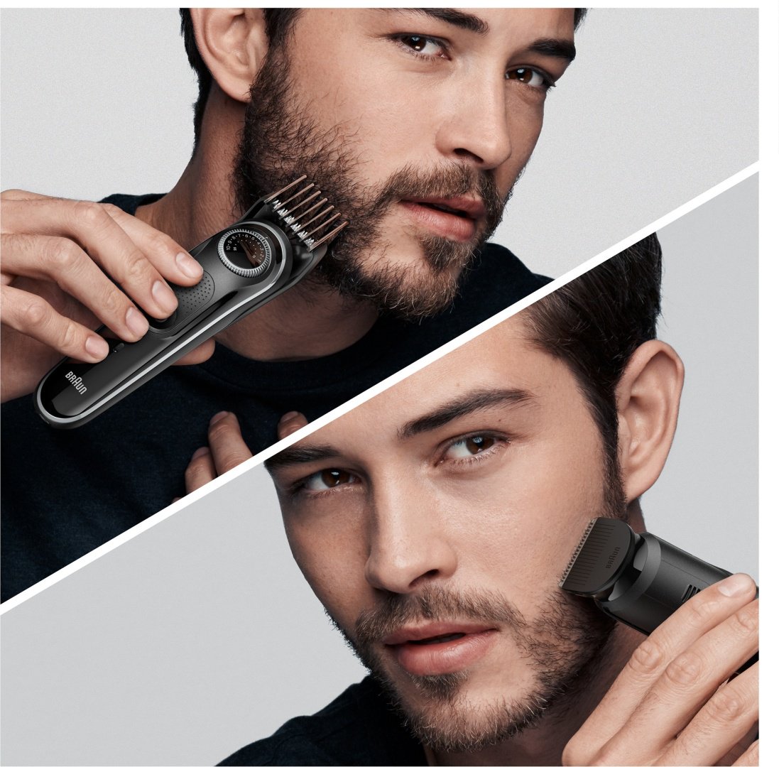 Триммер для бороды и усов Braun BT5342, 2 насадки и бритва Gillette, серо-черный - ForteMarket Триммер для бороды и усов Braun BT5342, 2 насадки и бритва Gillette, серо-черный купить,0