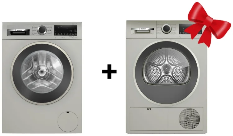 Стиральная машина Bosch WGA2440XME + WQG1420XME Grey