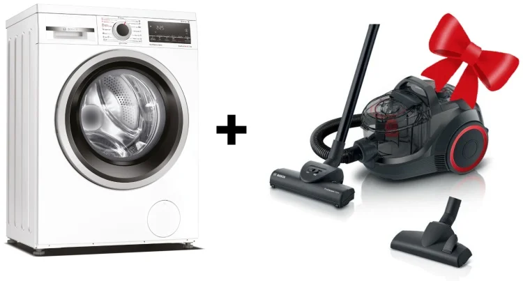 Стиральная машина WDS28460ME + пылесос Bosch BGS21WPOW White