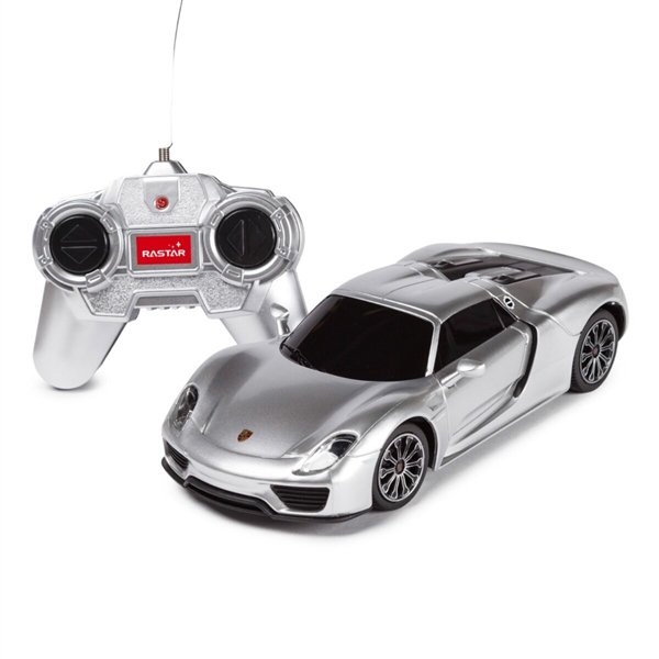 Машинка Rastar 1:24 Porsche 918 Spyder cеребристая купить,NaN