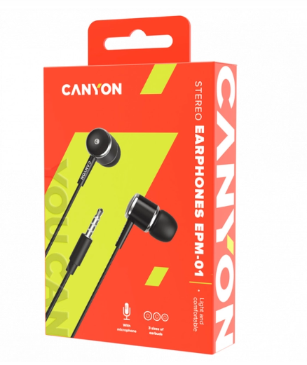 Наушники Canyon EPM- 01 CNE-CEPM01B черные купить,NaN