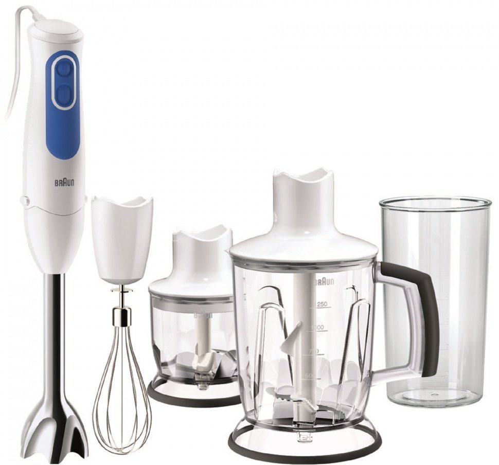 Блендер Braun MQ3045WH белый, синий