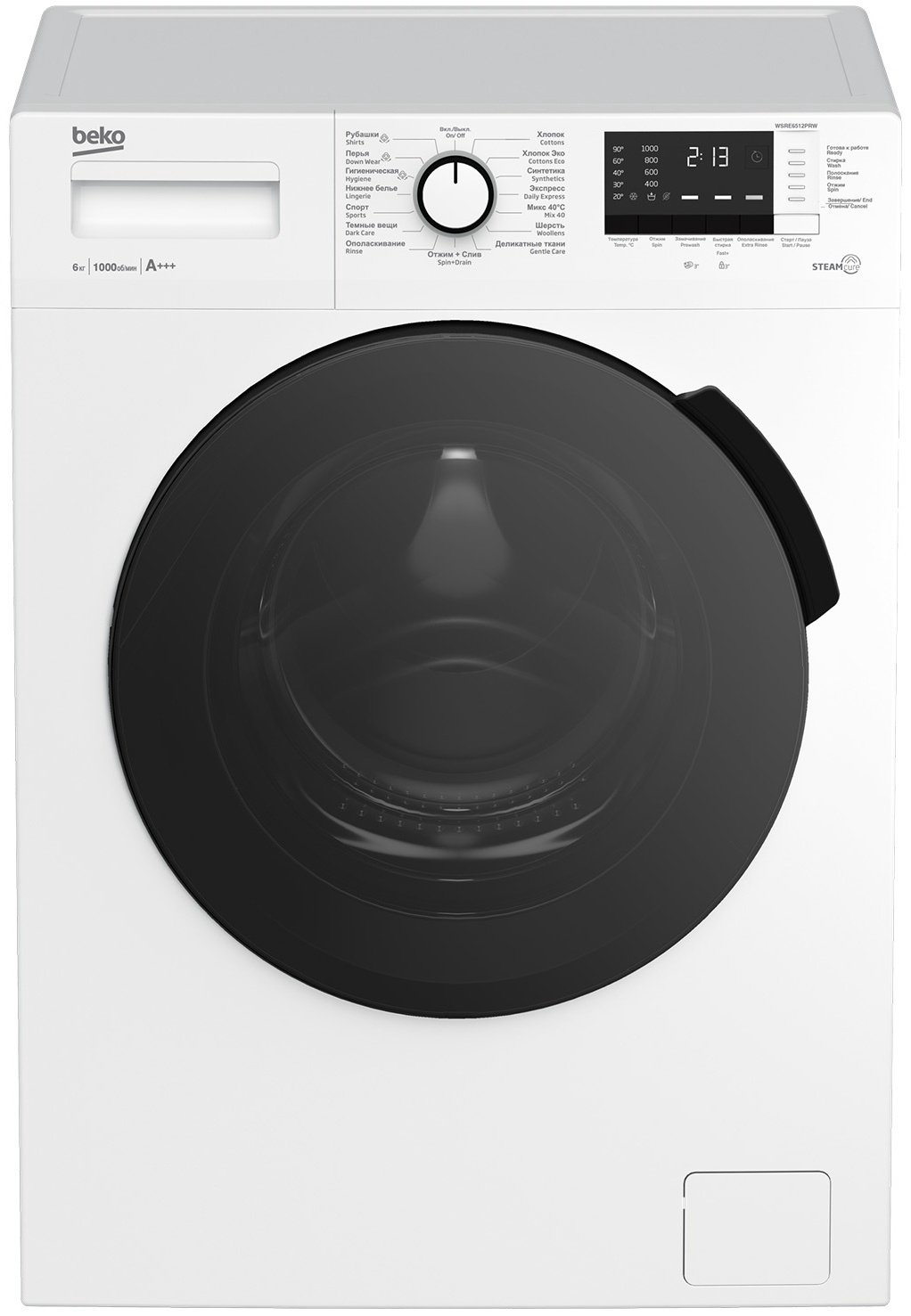 Стиральная машина BEKO WSRE-6512PRW белый купить,NaN