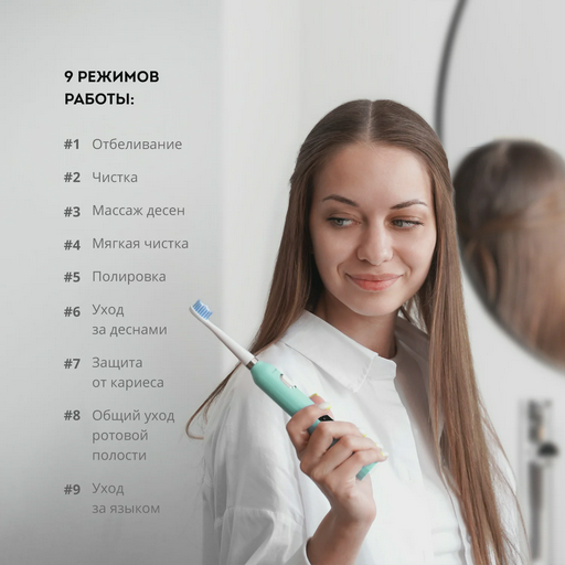 Зубная щетка Galaxy Line GL4981 бело-бирюзовая