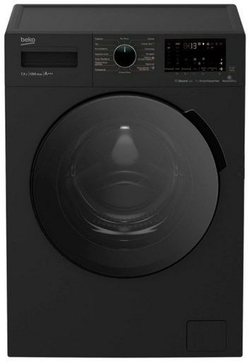 Стиральная машина BEKO SteamCure WSPE7H616A черный