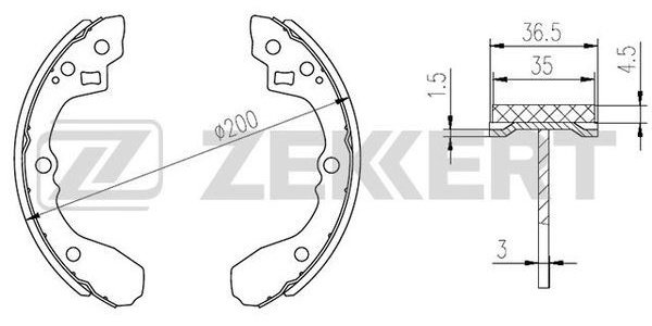 Колодки Zekkert задние BK-4250 купить,NaN