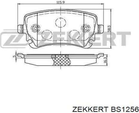 Колодки Zekkert задние BS1256 купить,NaN