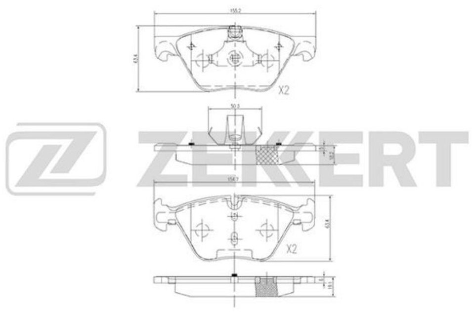 Колодки Zekkert передние BS2388