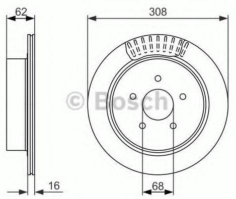 Диски Bosch задние 0 986 479 606 купить,NaN
