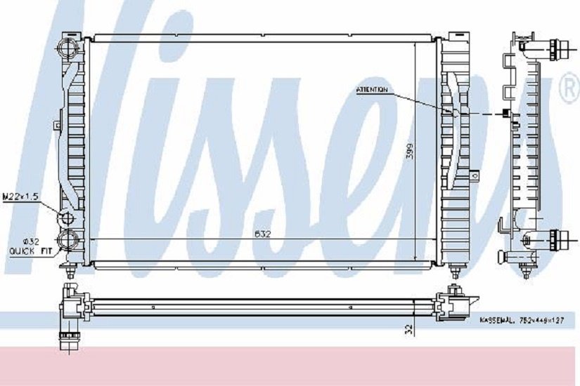 Nissens радиатор основной 60299 купить,NaN