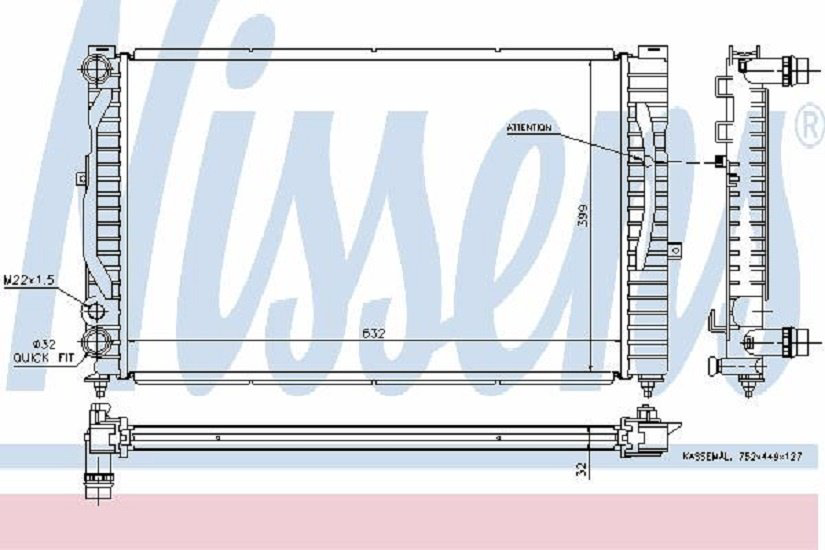 Nissens радиатор основной 60299 купить,NaN