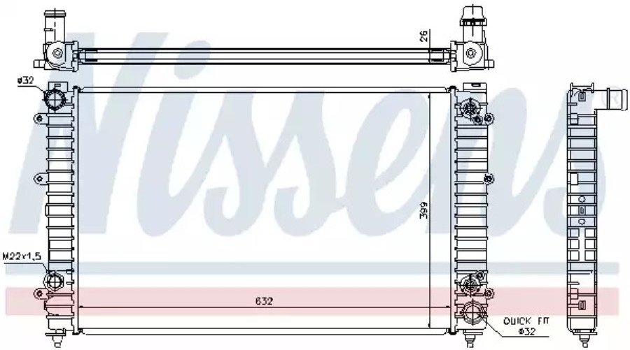 Nissens радиатор основной 60493A купить,NaN