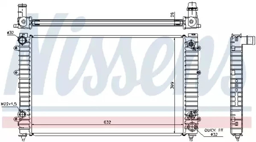Nissens радиатор основной 60493A купить,NaN