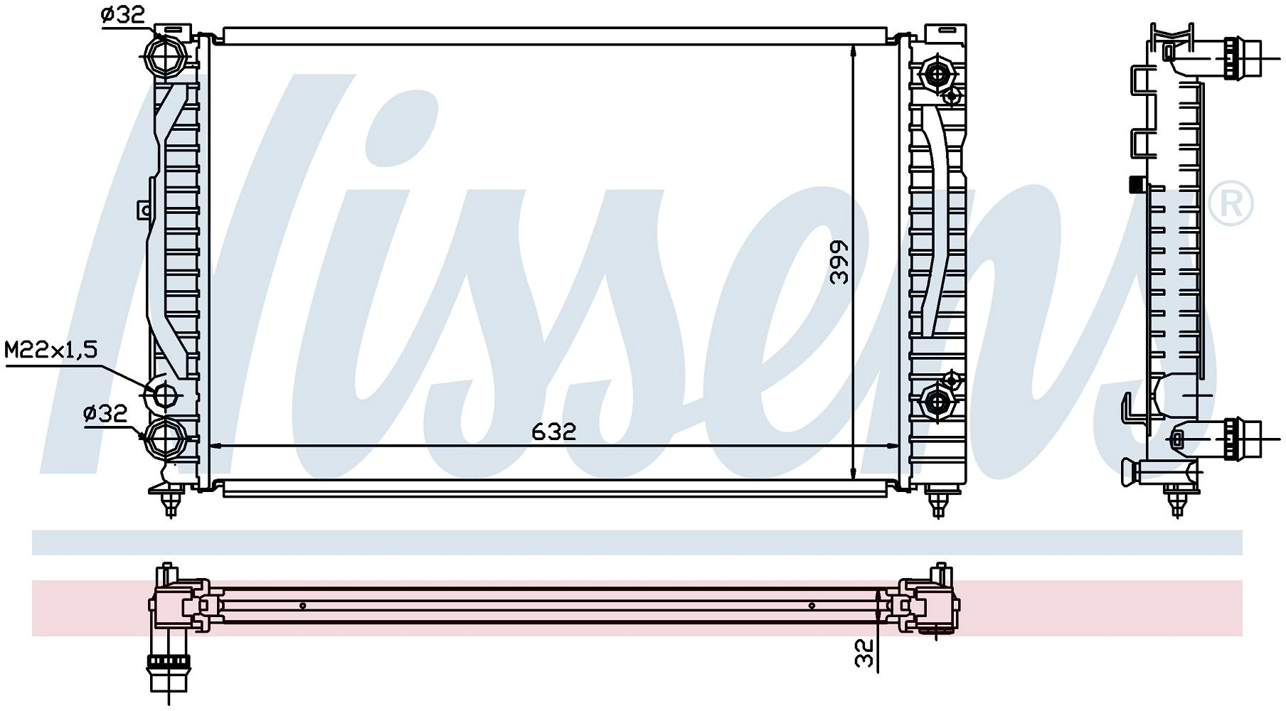 Nissens радиатор основной 60499 купить,NaN