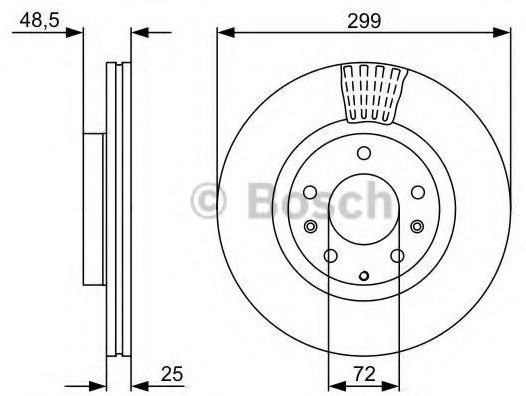 Диски Bosch передние 0 986 479 542 купить,NaN