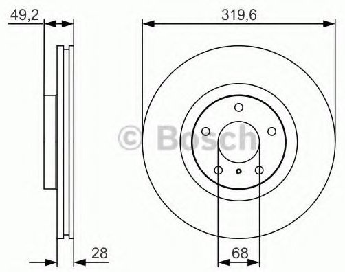 Диски Bosch передние 0 986 479 R22 купить,NaN