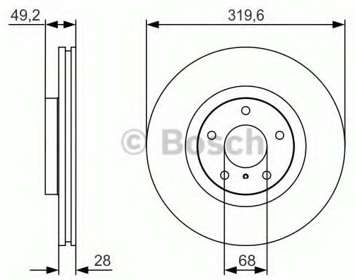 Диски Bosch передние 0 986 479 R22 купить,NaN