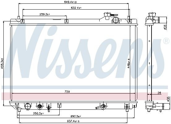 Nissens радиатор основной 64659 купить,NaN