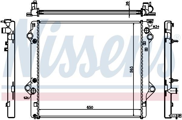Nissens радиатор основной 64684 купить,NaN