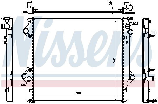 Nissens радиатор основной 64684 купить,NaN