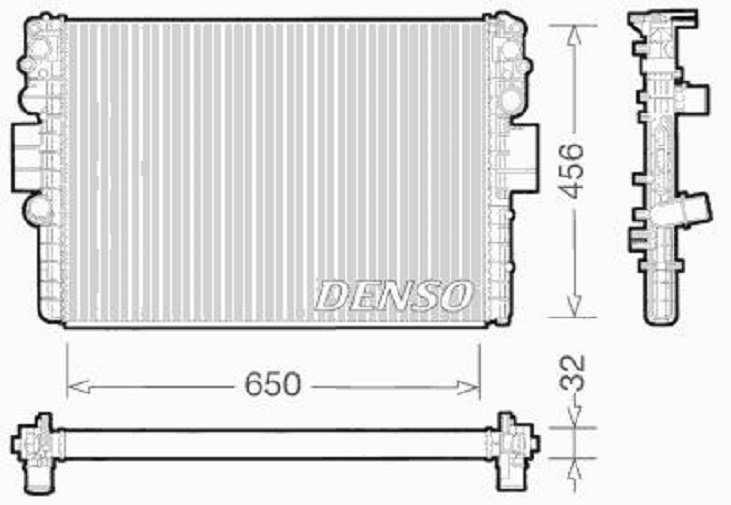 DENSO радиатор основной DRM12006 купить,NaN