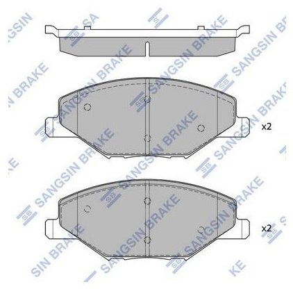 Колодки HI-Q передние Sp1595 купить,NaN